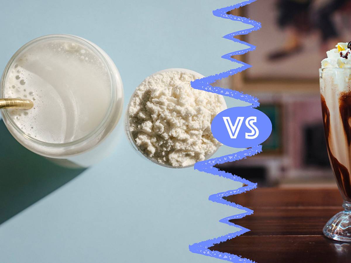 What's the difference between a shake and a malt: visual explanation