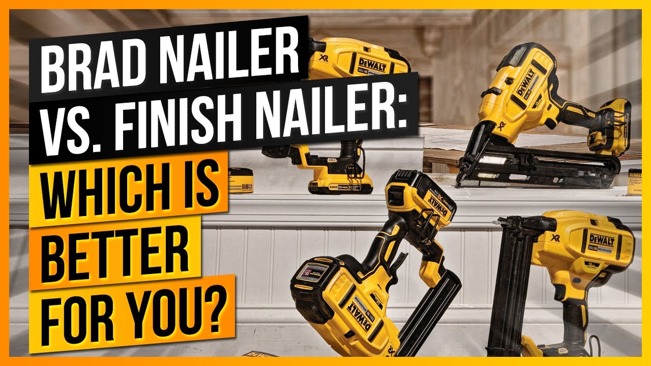 Difference between brad and finishing nailer: visual explanation