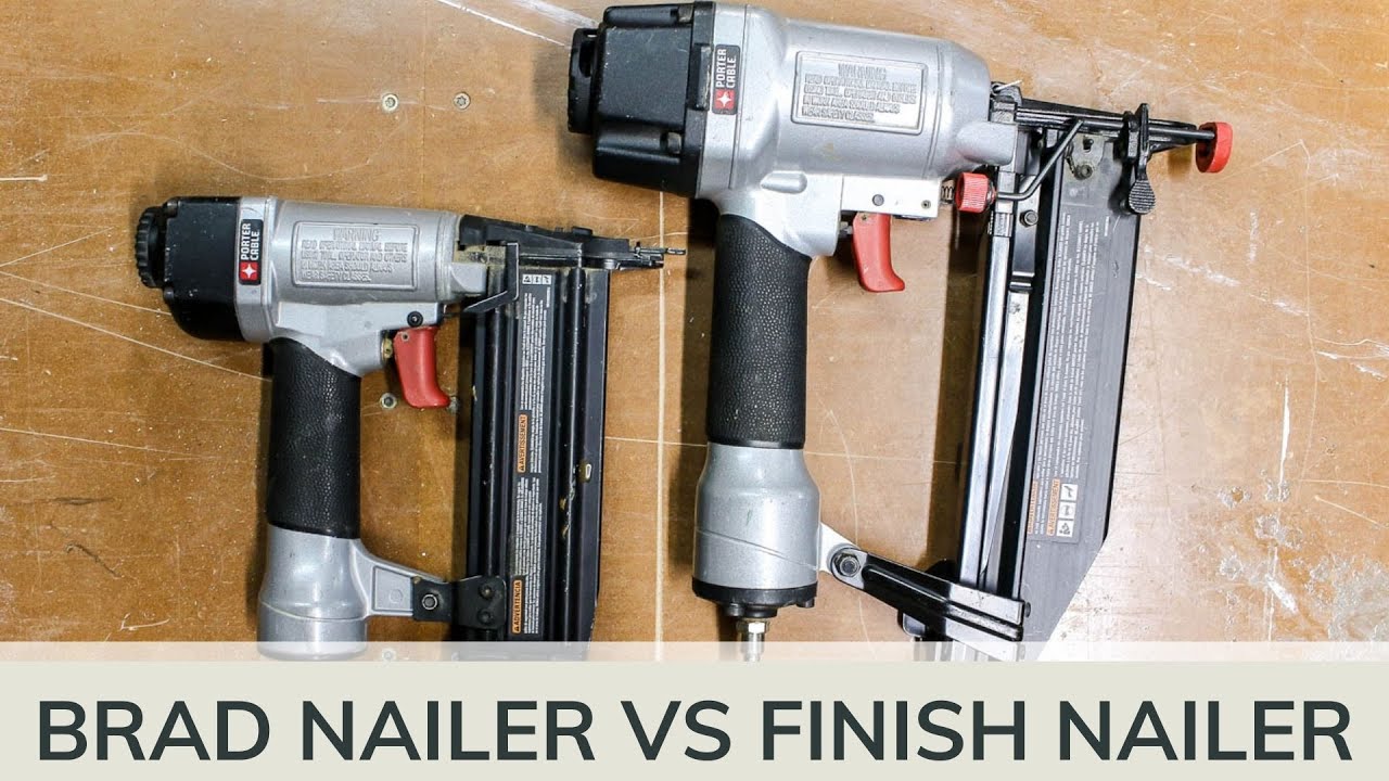 Difference between brad and finishing nailer: example and key details