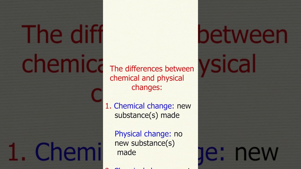 What is difference between physical and chemical change: example and key details
