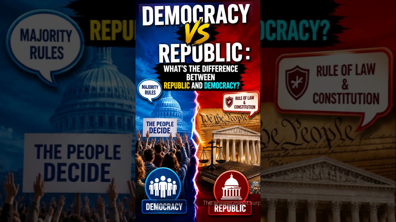 What is the difference between a republic and a democracy: visual explanation
