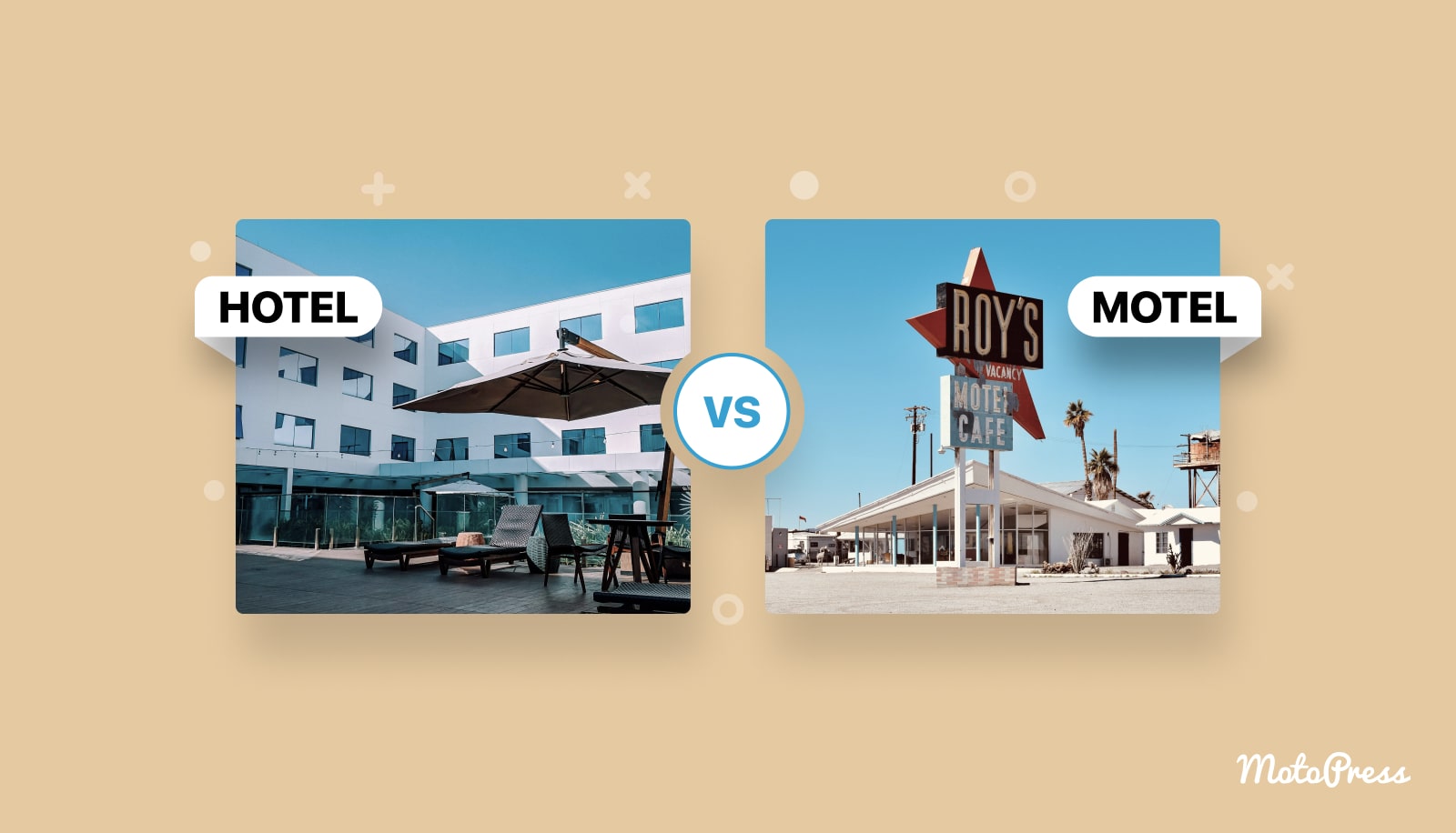 What is the difference between hotel & motel: visual explanation