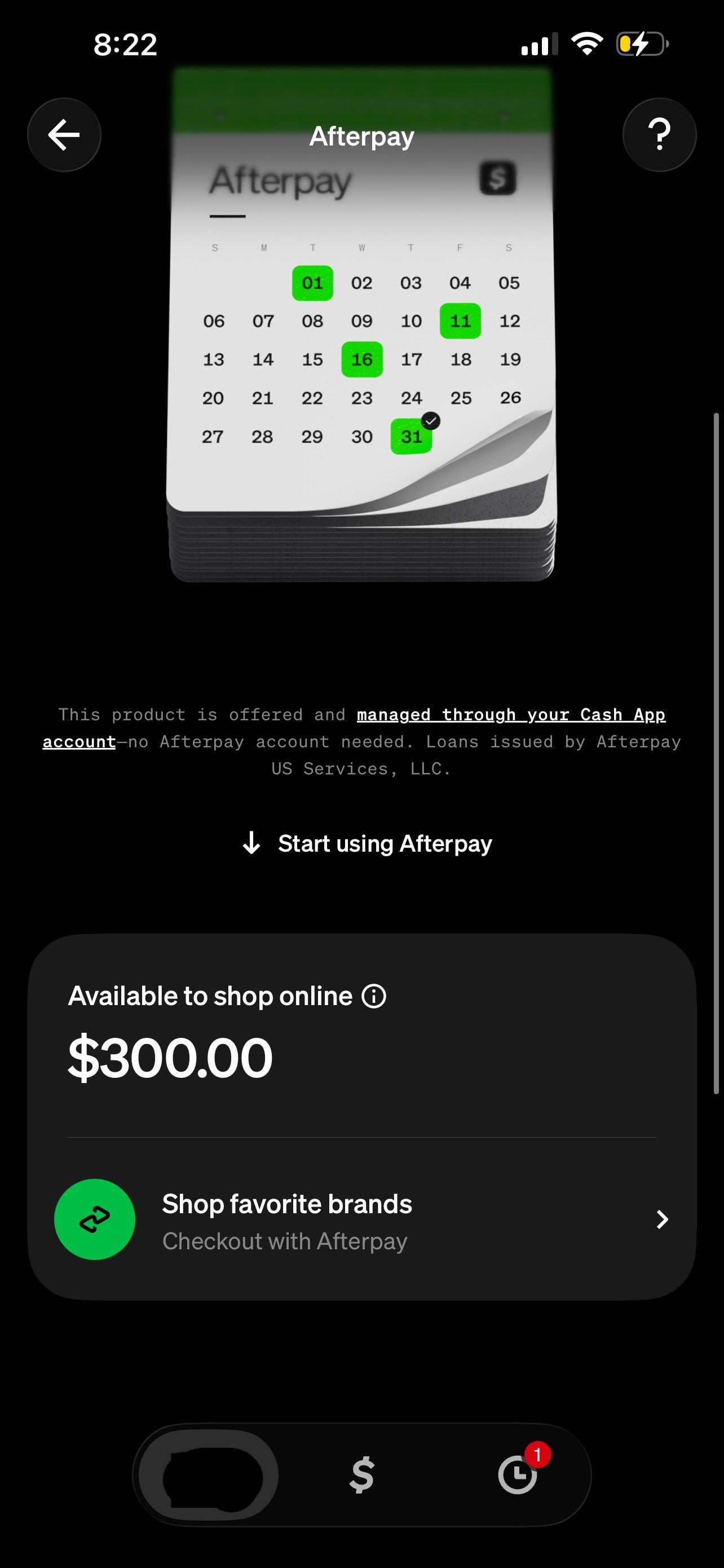 How does afterpay work on cashapp: main illustration