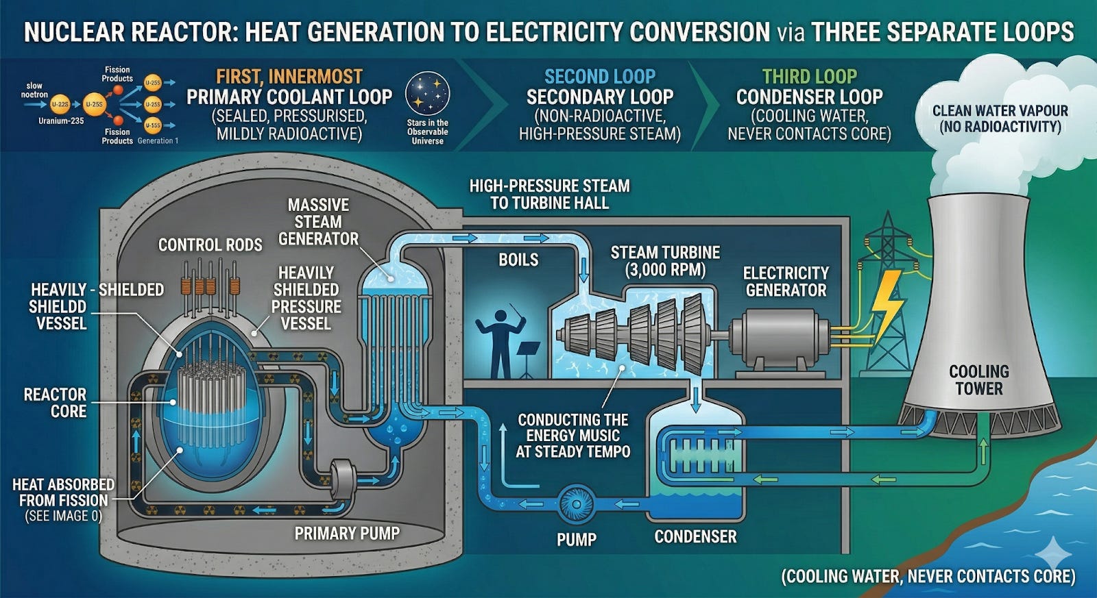How does nuclear power generation work: main illustration